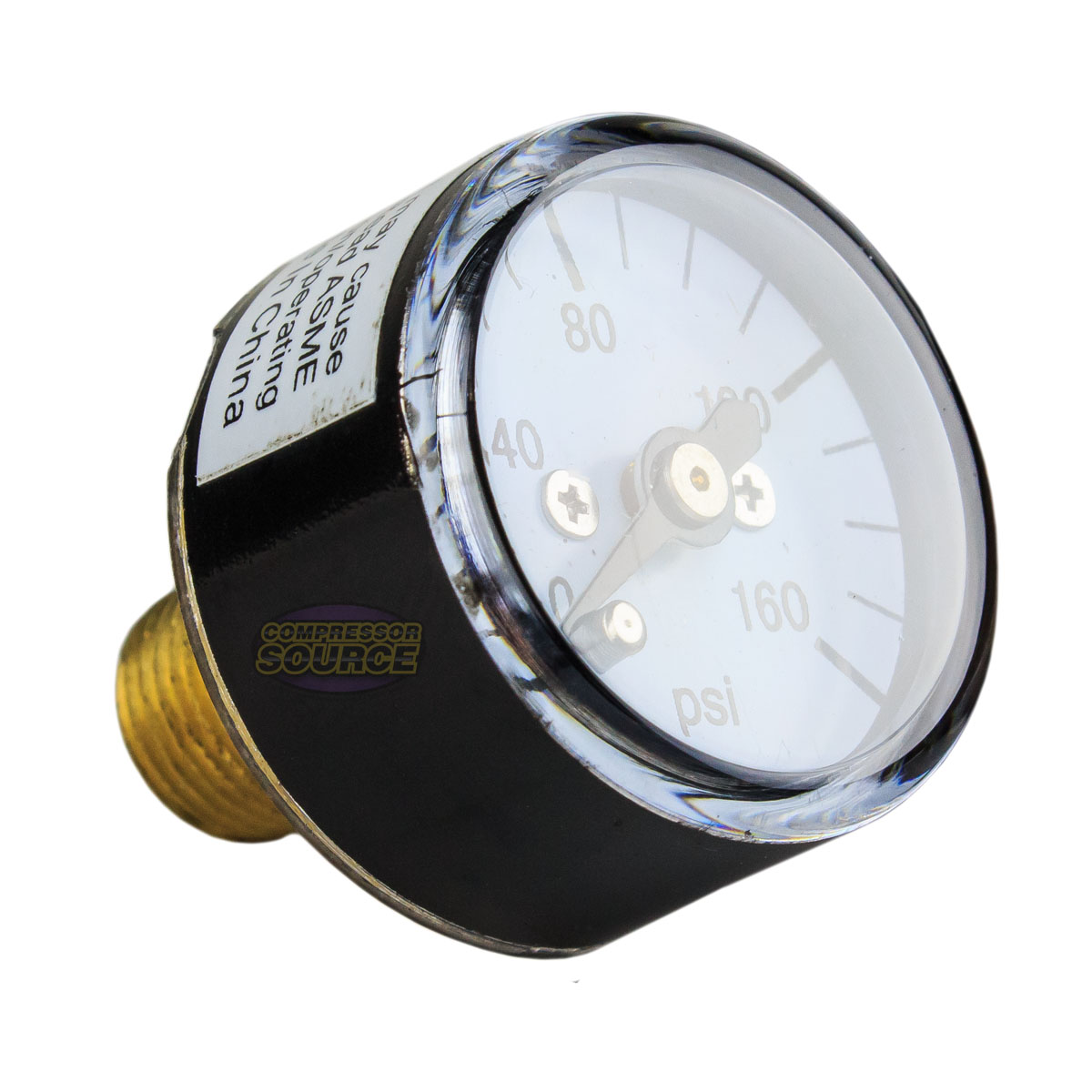 1/8" MNPT Mini Micro Air Pressure Gauge 0160 PSI 1" Face CBM Center